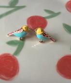 Toffe vogel oorbellen, Overige materialen, Nieuw, Knopjes of Stekers, Verzenden
