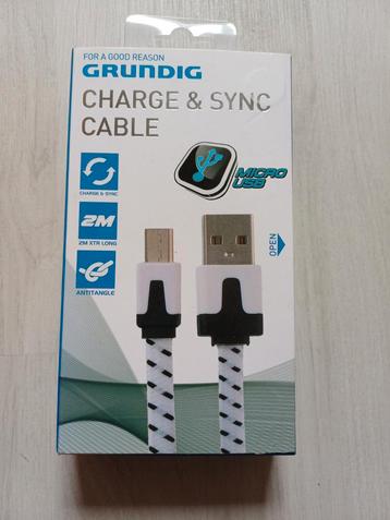 Micro USB Kabel - 2 Meter - Nieuw beschikbaar voor biedingen
