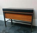 Vintage halbankje bankje met opbergruimte mid-century, Antiek en Kunst, Antiek | Meubels | Stoelen en Banken, Ophalen