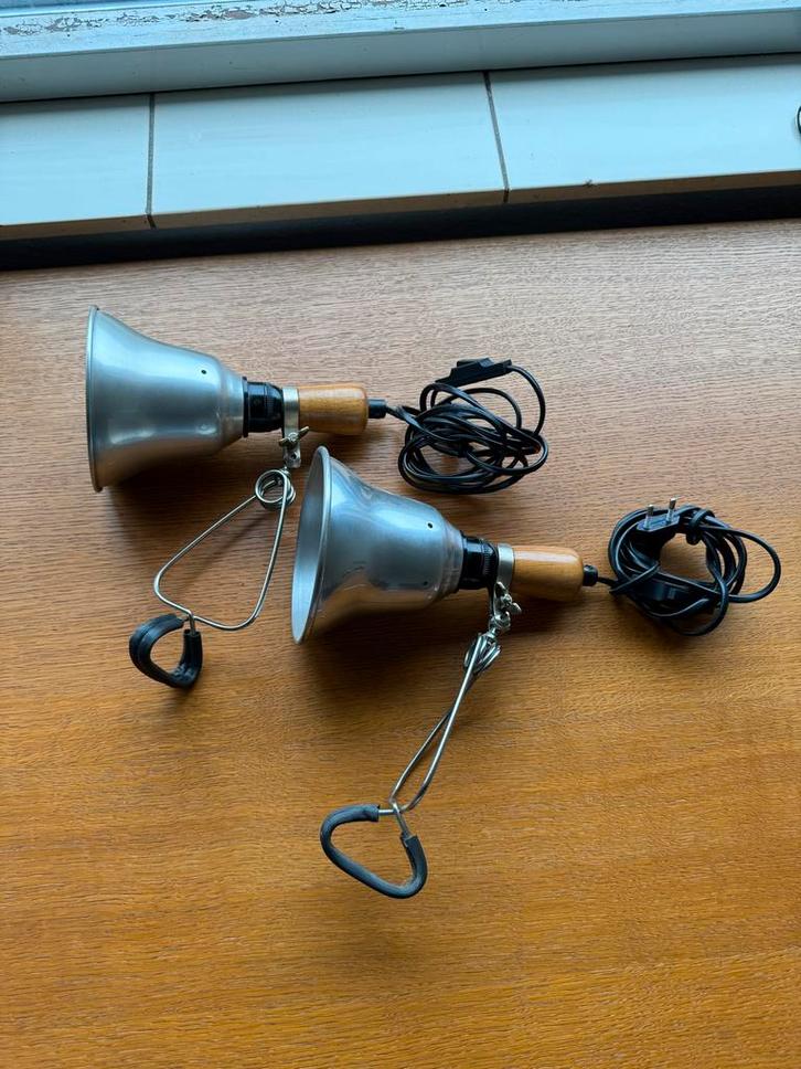 Vintage IKEA Daraf Klemlampen - Jaren 90 Design, Huis en Inrichting, Lampen | Vloerlampen, Gebruikt, Hout, Ophalen of Verzenden