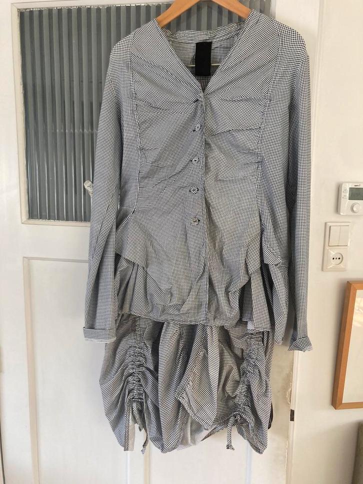 Rundholz pak rok L jasje xl blauw/ wit, Kleding | Dames, Overige Dameskleding, Zo goed als nieuw, Ophalen of Verzenden