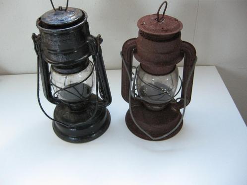2 antieke stal storm petroleum lantaarn lampen samen €50.00, Antiek en Kunst, Antiek | Lampen, Ophalen of Verzenden