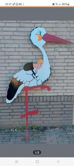Ooievaar voor in de tuin bij geboorte., Ophalen of Verzenden, Zo goed als nieuw