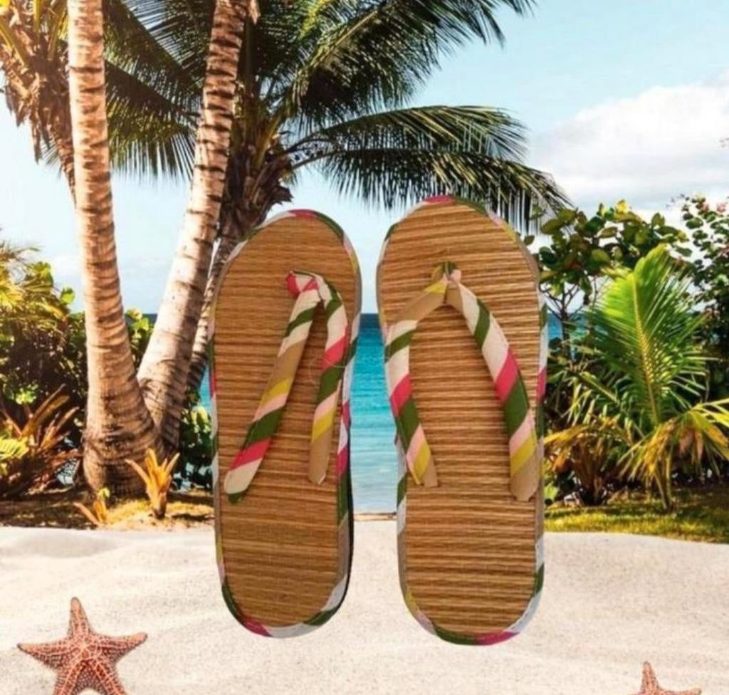 Eco bamboe slippers maat 39 NIEUW strand, zwembad sauna, Slippers, Overige kleuren, Nieuw, Ophalen of Verzenden