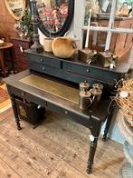 Antiek zwart bureau, 2 delig, kantoor, landelijk wonen, Hoofdstraat 15, Nieuw, Il fienile, Info@ilfienile.nl