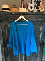 Blauw gebreid vest, Ophalen of Verzenden, Gedragen, Blauw