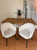 Stoere Teddy Kuipstoelen - Wit - 2 stuks, Antiek en Kunst, Ophalen