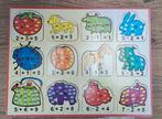 Puzzel met cijfers in 3 delen, Ophalen of Verzenden, 10 tot 50 stukjes, Gebruikt