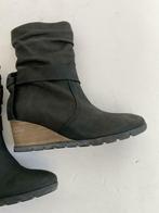 F1226 Wolky: mt. 37 sleehak lage laarzen schoenen zwart, Kleding | Dames, Schoenen, Ophalen of Verzenden, Zo goed als nieuw, Zwart