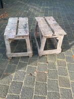 Twee gebruikte houten schragen, Doe-het-zelf en Verbouw, Werkbanken, Ophalen, Gebruikt, Minder dan 70 cm