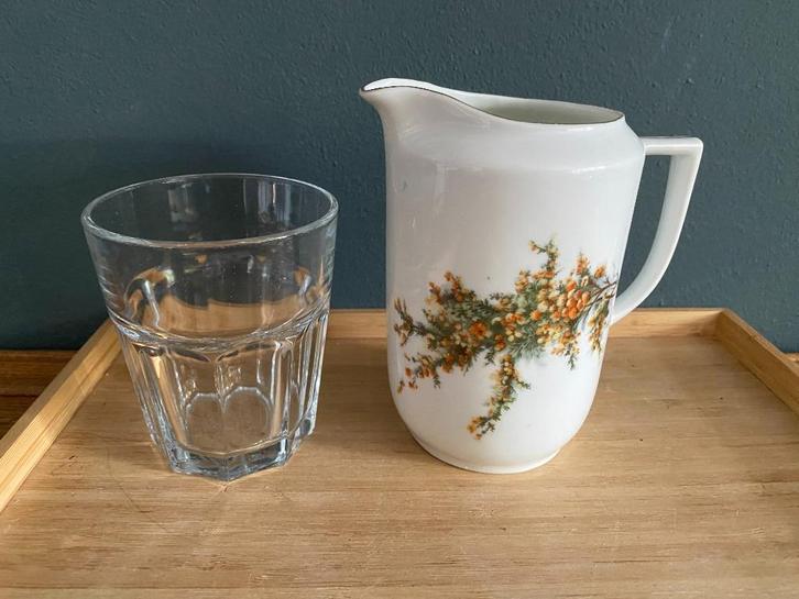 Sierlijke roomkan/waterkan van Victoria Czechoslovakia, Antiek en Kunst, Antiek | Servies los, Ophalen of Verzenden