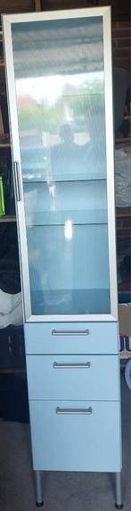 badkamer kast Ikea licht blauw, Huis en Inrichting, Ophalen, (Half)hoge kast, Minder dan 50 cm, Gebruikt