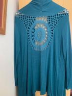 Damesvest turquoise blauw kanten vest maat 46 Made in Italy, Ophalen of Verzenden, Zo goed als nieuw, Maat 46/48 (XL) of groter