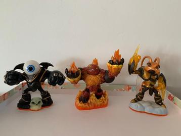 3 Skylanders Giants Figures - Eye-Brawl, Hot Head, Swarm beschikbaar voor biedingen
