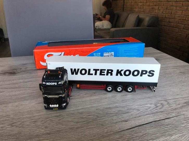 Miniatuur van Tekno, Hobby en Vrije tijd, Modelauto's | 1:50, Zo goed als nieuw, Bus of Vrachtwagen, Tekno, Ophalen of Verzenden