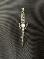 UNIEKE oude vintage  broche in zwaard vorm, Overige materialen, Zilver, Ophalen