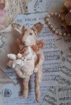 Mooi oud brocante wattenpopjes Konijn met mandje feathertree, Ophalen of Verzenden