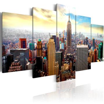 327 New York Stad 5 Luik Canvas Schilderij 200x100cm Nieuw beschikbaar voor biedingen