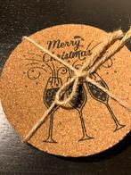 Nieuw/kurken onderzetters /kerst afbeelding tekst, Ophalen of Verzenden, Nieuw