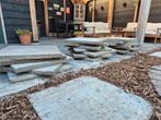 19 stuks (6,84 m2) antraciet tegels 60x60, Tuin en Terras, Ophalen, Gebruikt, Beton, Terrastegels
