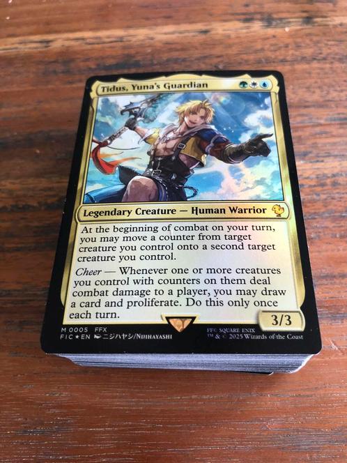 Mtg commander deck tidus final fantasy, Hobby en Vrije tijd, Verzamelkaartspellen | Magic the Gathering, Zo goed als nieuw, Speeldeck