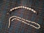 Parel ketting en armband, Overige materialen, Gebruikt, Wit, Ophalen of Verzenden