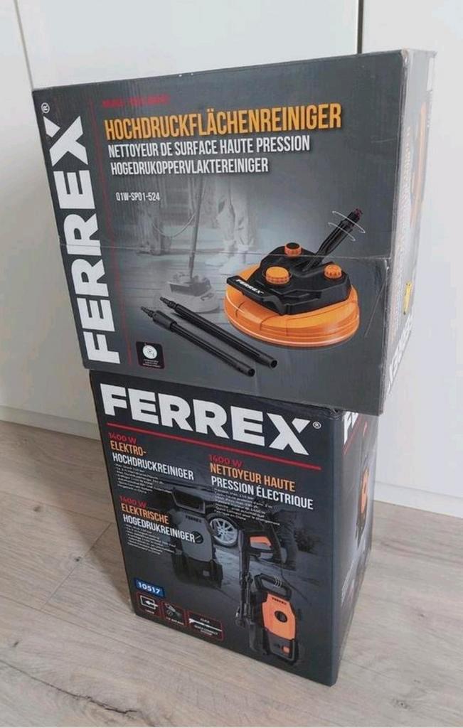 Ferrex Hogedrukreiniger + Oppervlaktereiniger Nieuw, Tuin en Terras, Hogedrukreinigers, Nieuw, Elektrisch, Ophalen