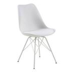 10 witte kuipstoelen, Vijf, Zes of meer stoelen, Gebruikt, Leer, Wit