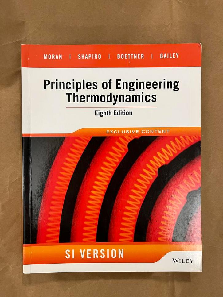Principles of Engineering Thermodynamics - 8th Edition, Boeken, Informatica en Computer, Zo goed als nieuw, Vakgebied of Industrie