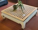opiumtafel teakhout ophalen uiterlijk 2nov!, Ophalen, Gebruikt, Minder dan 50 cm, 100 tot 150 cm
