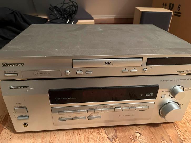 Pioneer VSX-D511 Receiver, DVD-speler & 6 Speakers, Audio, Tv en Foto, Home Cinema-sets, Gebruikt, Dvd-speler, 5.1-systeem, 40 tot 70 watt