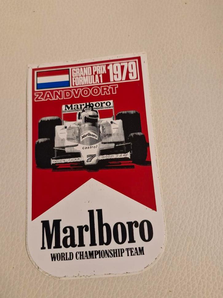 1818 Zandvoort 1979 Marlboro F1 Sticker, Verzamelen, Automerken, Motoren en Formule 1, Gebruikt, Formule 1, Ophalen of Verzenden