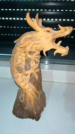 Draken standbeeld kunst van hout, Antiek en Kunst, Ophalen of Verzenden