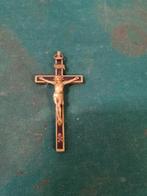 crucifix kruis beeld doodshoofd  messing vintage, Verzamelen, Ophalen of Verzenden