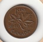 Canada, 1 cent 1940, Ophalen of Verzenden, Losse munt, Noord-Amerika