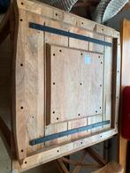 Houten Tafelblad 70x70 - Massief Hout, Huis en Inrichting, Tafels | Eettafels, Ophalen, Gebruikt, Vierkant, Tot twee personen
