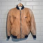 Vintage Jas Maat XL Camel Bruin Leer Nubuck C&A, C&A, Bruin, Verzenden, Gedragen