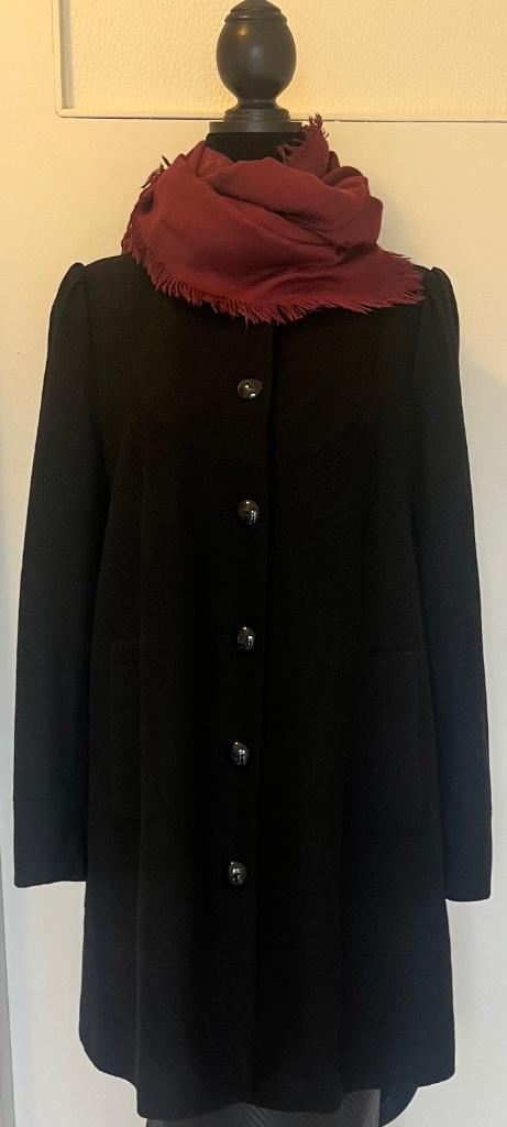 Halflange zwarte Soaked in Luxury maat L 40, Kleding | Dames, Jassen | Winter, Gedragen, Maat 42/44 (L), Zwart, Verzenden