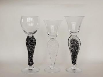 Wijnglas (3) Ivar Stefanik Gesigneerd Artglass beschikbaar voor biedingen