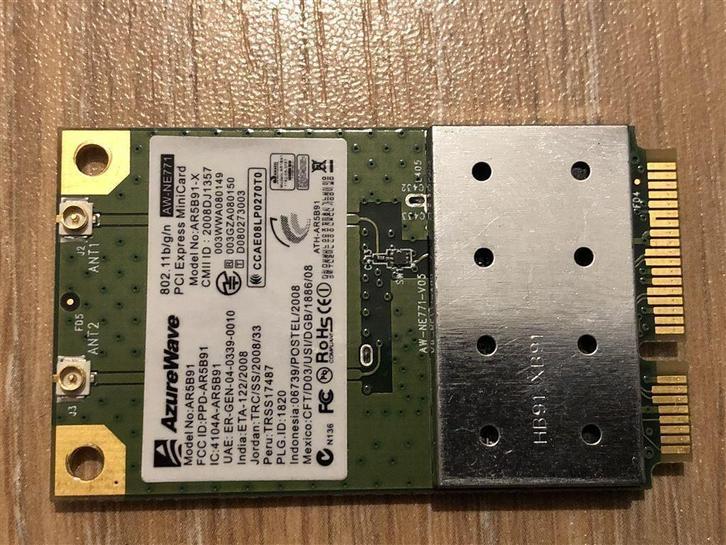 AzureWave AR5B91-X 802.11b/g Notebooks Wireless Card, Computers en Software, Netwerk switches, Zo goed als nieuw, Ophalen of Verzenden