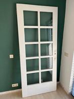 Houten binnendeur met vakverdeling glas, Doe-het-zelf en Verbouw, Deuren en Horren, Ophalen, 80 tot 100 cm, Binnendeur, Zo goed als nieuw