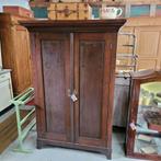Brocante oude tweedeurskast servieskast keukenkast, Antiek en Kunst, Curiosa en Brocante, Ophalen