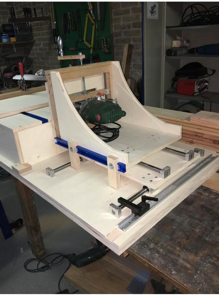 X-Y-Z Geleiding met Bovenfrees, Doe-het-zelf en Verbouw, Gereedschap | Overige machines, Zo goed als nieuw, Ophalen