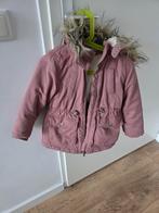 Roze winterjas met bontkraag - H&M Maat 104, Ophalen, Gedragen