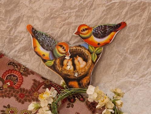 Klik klak- knijpspeeltje. "Vogels en hun nest/jongen"., Huis en Inrichting, Woonaccessoires | Overige, Zo goed als nieuw, Verzenden