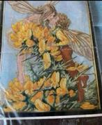 BORDUURPAKKET VINTAGE LANARTE BLOEMENKINDEREN ZELDZAAM, Hobby en Vrije tijd, Borduren en Borduurmachines, Verzenden, Zo goed als nieuw