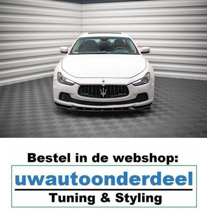 Maxton Design Voor Maserati Ghibli Mk3 Spoiler Voorspoiler L, Auto diversen, Tuning en Styling, Verzenden