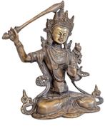 Bronzen Manjushri (bodhisattva van wijsheid), Ophalen of Verzenden, Gebruikt