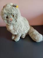 Antiek poesje van Steiff met knopje en vaantje, Ophalen of Verzenden, Zo goed als nieuw, Stoffen beer, Steiff