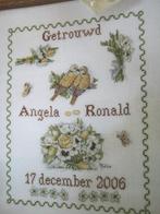 Borduurpatroon  Merklap Trouwen Huwelijk  nr 7565, Verzenden, Nieuw, Handborduren, Patroon